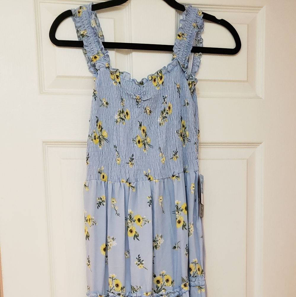 J for Justify Blue/Yellow Floral Maxi Dress